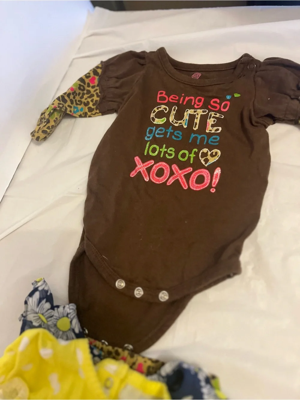 New born baby girl clothes bundle 3 tops and 3 bottom